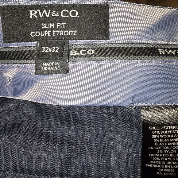 Men's Blue Windowpane suit - Picture 6 of 9